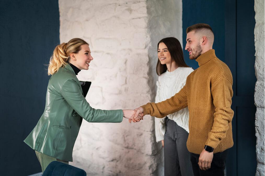 Corporate stage with dramatic lighting and LED wall