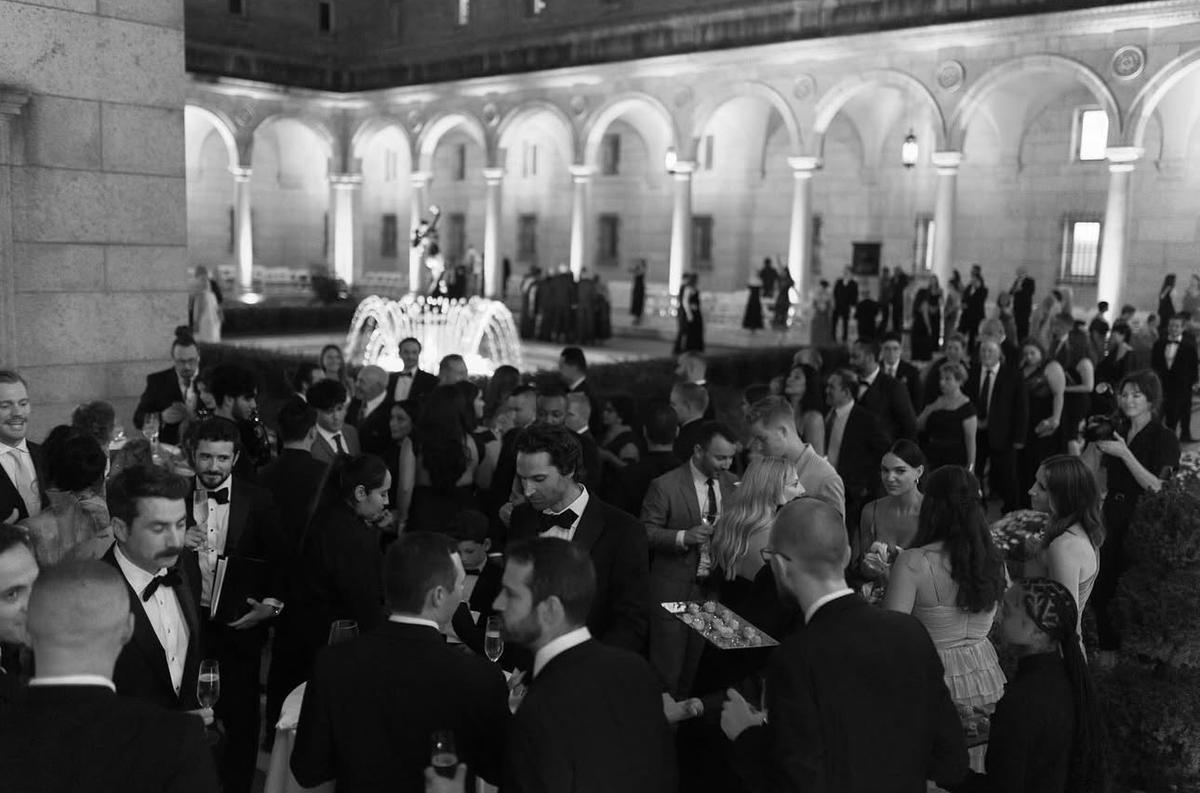 Wedding ceremony design in a Boston ballroom